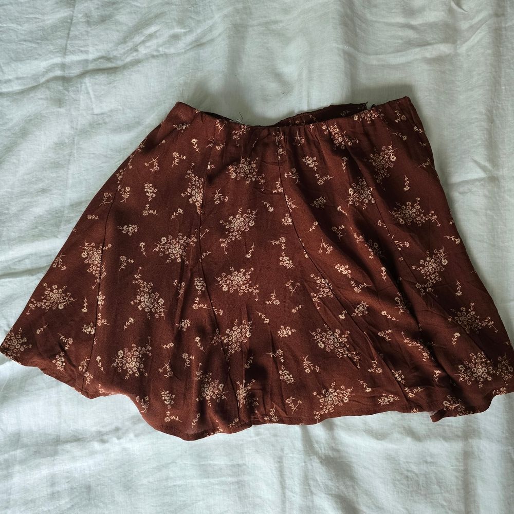 American Eagle Outfitters Brown Floral Skater Skirt